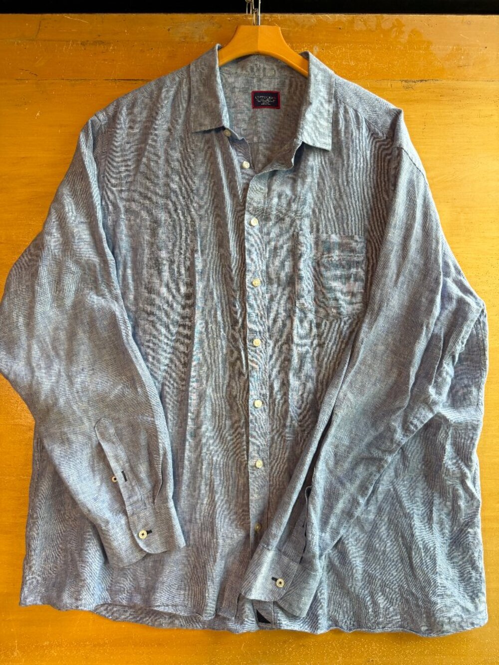 UNTUCKit Light Blue Linen Button Down Shirt 3XL
